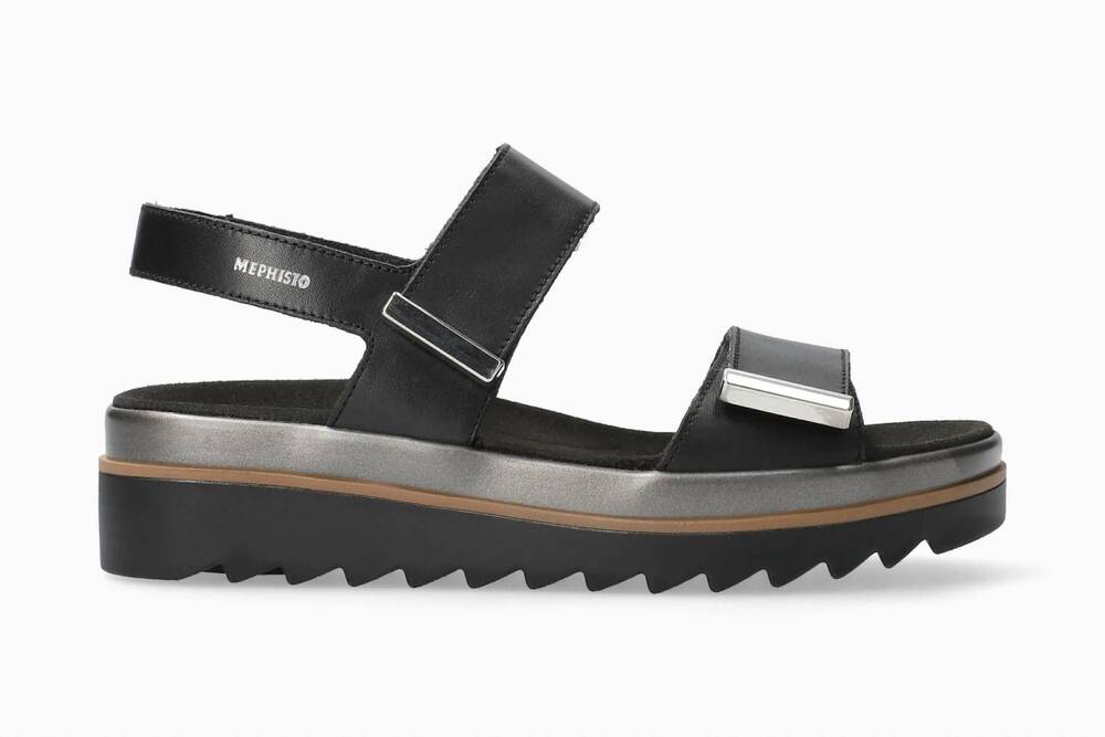NEW MEPHISTO women's dominica adjustable strap sport sandal in black